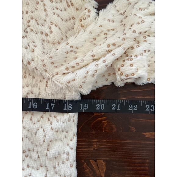 MASON THOMAS Faux Fur Gold Sequenced Evening Jacket M Holiday Glam Mob Wife - Picture 11 of 14